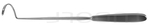 RU 6112-28 / Unterbindungsnadel Deschamps, Stumpf, für Linke Hand, 28 cm, Rechts Gebogen