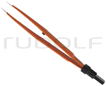 HF515-055 / Bipolar Forceps, Flat Plug, Str., 15cm
 - 6", 0,30mm
, Non-Stick